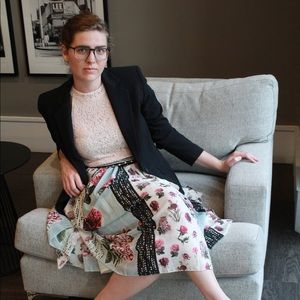 Evan-Picone black blazer single button